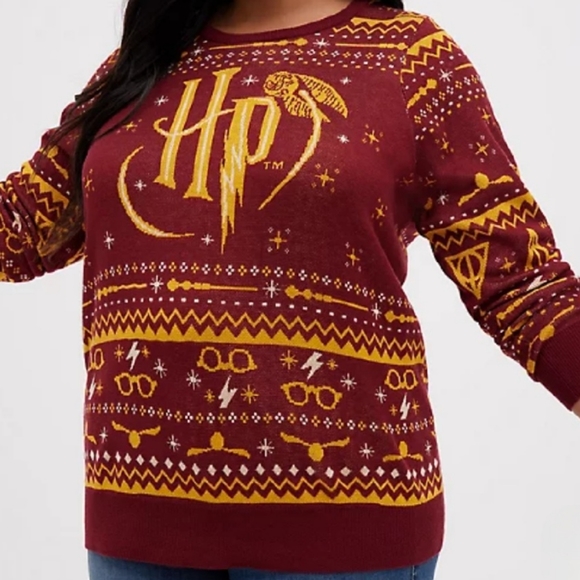 torrid Sweaters - New Torrid Harry Potter Knit Jacquard Fair Isle Print Pullover Sweater 2X